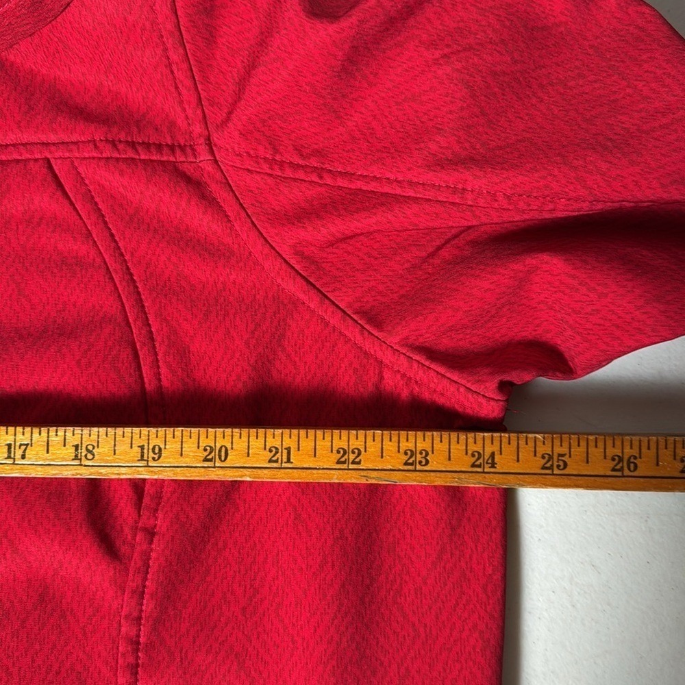 Free Country Womens Red Herringbone Softshell Hooded Jacket Size 1X - Picture 11 of 14